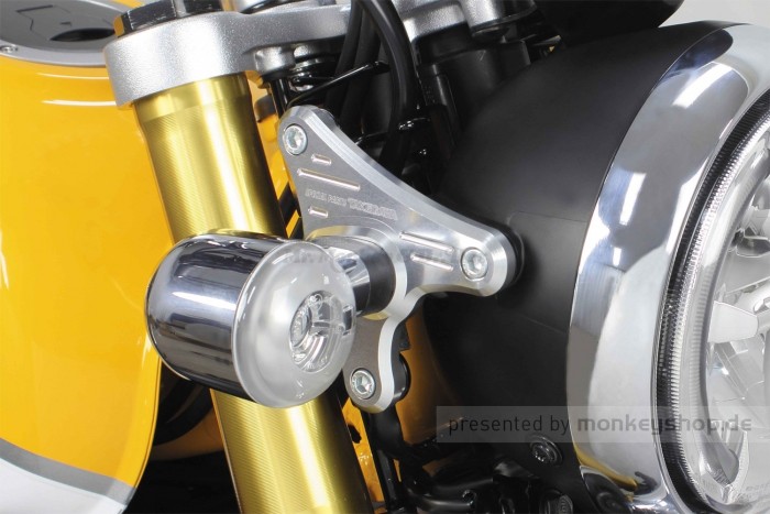 Takegawa Lampenhalterung Aluminium CNC silber eloxiert f. Monkey 125