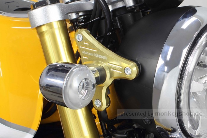 Takegawa Lampenhalterung Aluminium CNC gold eloxiert f. Monkey 125