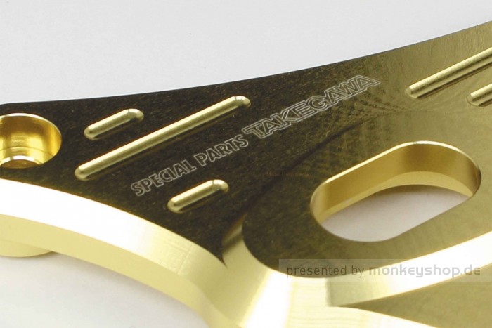 Takegawa Lampenhalterung Aluminium CNC gold eloxiert f. Monkey 125