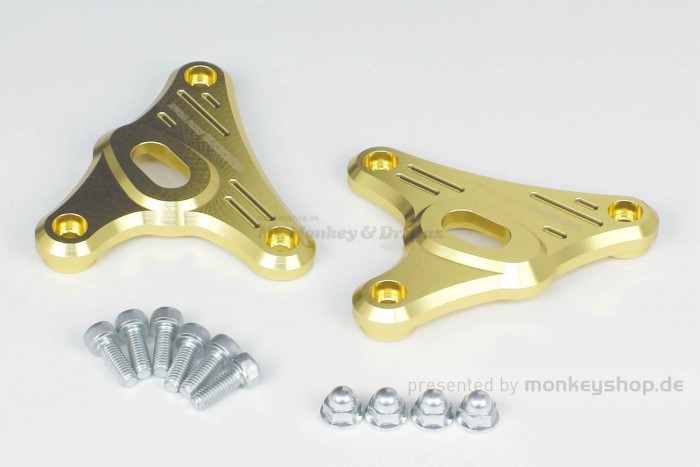 Takegawa Lampenhalterung Aluminium CNC gold eloxiert f. Monkey 125