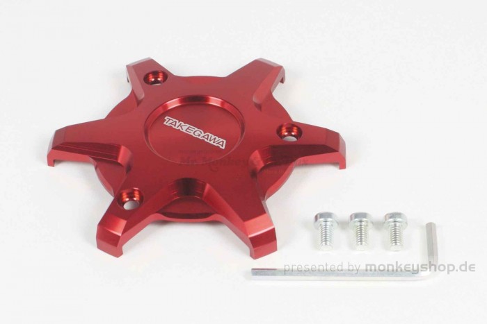 Takegawa Schutz f. Kupplungsdeckel Alu CNC rot eloxiert f. MSX + Monkey + Super Cub 125