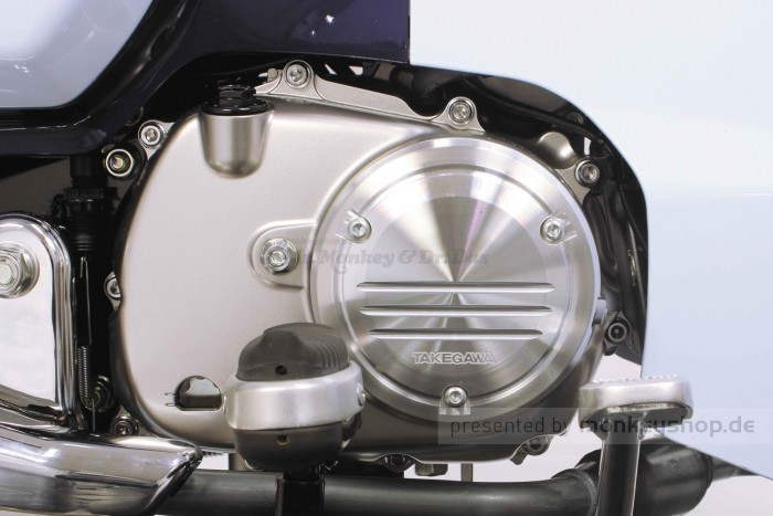 Takegawa Schutz f. Kupplungsdeckel Alu CNC silber eloxiert f. MSX + Monkey + Super Cub 125
