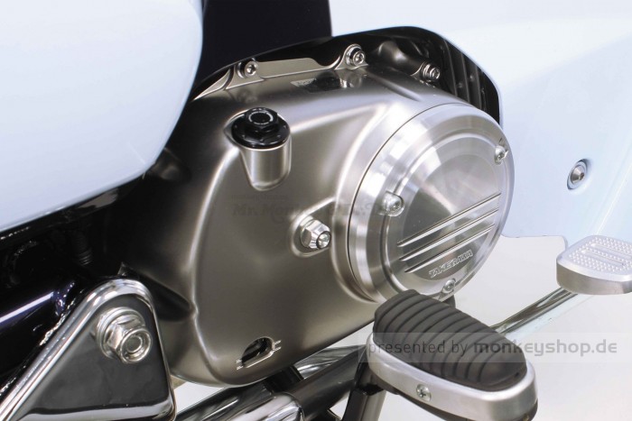 Takegawa Schutz f. Kupplungsdeckel Alu CNC silber eloxiert f. MSX + Monkey + Super Cub 125