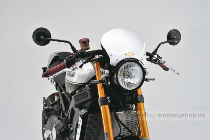 Daytona D-Mirror Aluminium Seitenspiegel schwarz links rund