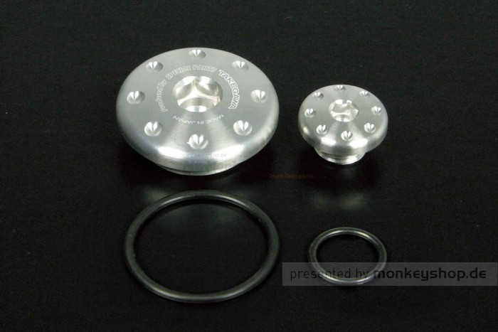 Takegawa Aluminium CNC Schrauben Set Zündungsdeckel silber eloxiert f. Super Cub + Monkey 125