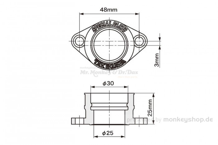 Takegawa Gummi Ansaugflansch f. PE24