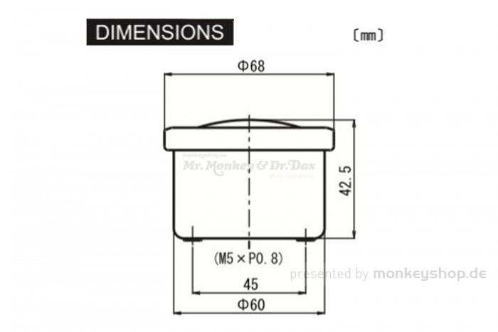 Daytona Velona ø60 Tachometer 140 km/h schwarz