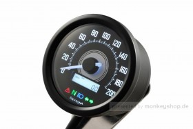 Daytona Velona ø60 Tachometer 200 km/h schwarz