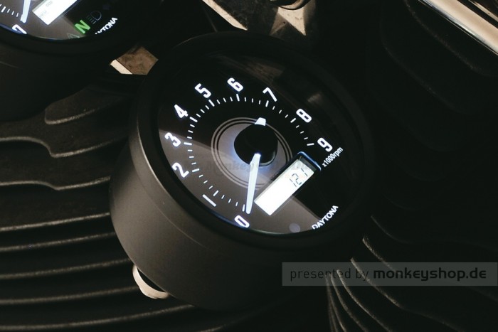 Daytona Velona ø60 Drehzahlmesser 9000 RPM schwarz