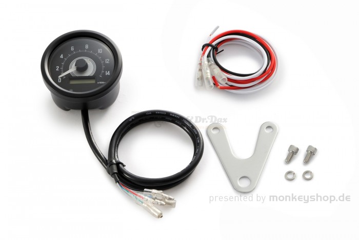 Daytona Velona ø60 Drehzahlmesser 15000 RPM schwarz