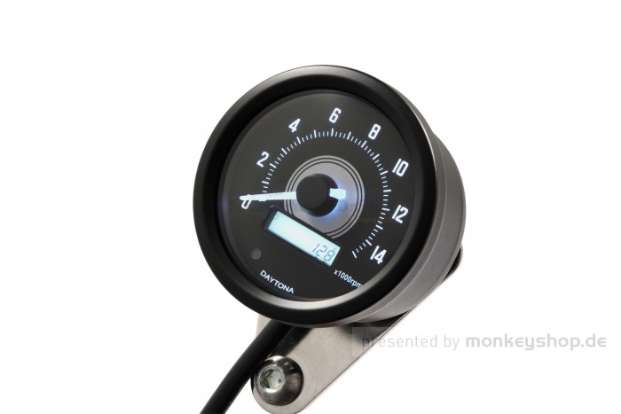 Daytona Velona ø60 Drehzahlmesser 15000 RPM schwarz