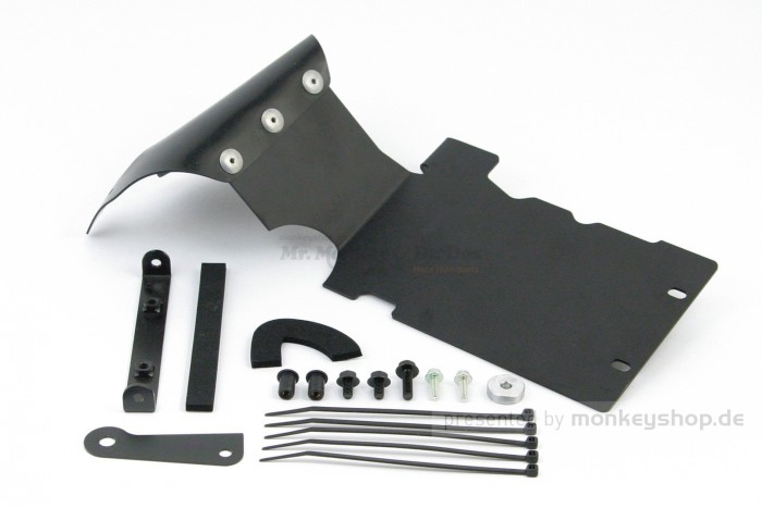 Takegawa Schutzblech Rahmenabdeckung hinten Aluminium schwarz f. Zoomer