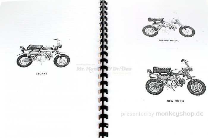 Ersatzteil Handbuch Liste Katalog f. Honda Z50A