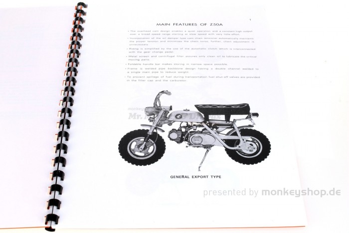 Werkstatt Handbuch f. Honda Z50A Z50J1