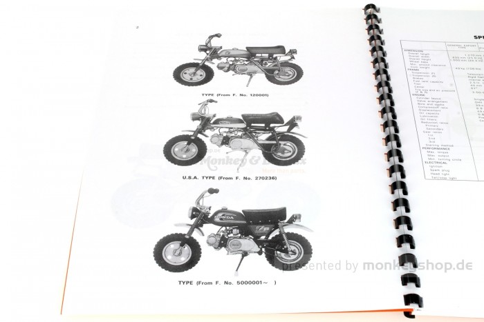 Werkstatt Handbuch f. Honda Z50A Z50J1
