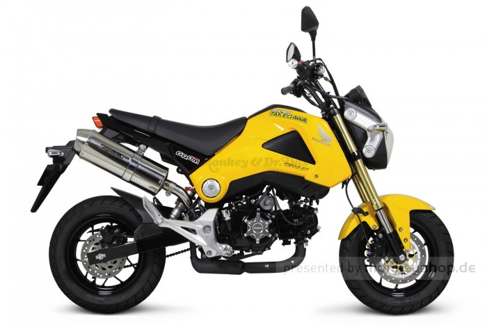 Takegawa Edelstahl Auspuffanlage "Corn Oval" ohne Krümmer f. MSX 125