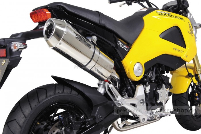 Takegawa Edelstahl Auspuffanlage "Corn Oval" mit Krümmer f. MSX 125