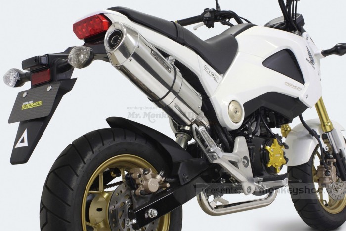 Takegawa Edelstahl Auspuffanlage "Corn Oval" mit Krümmer f. MSX 125