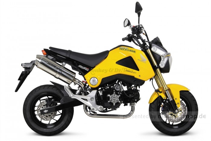 Takegawa Edelstahl Auspuffanlage "Corn Oval" mit Krümmer f. MSX 125