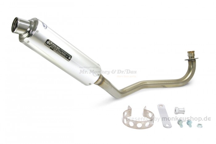 Takegawa Basic Edelstahl / Aluminium Auspuffanlage silber f. Monkey