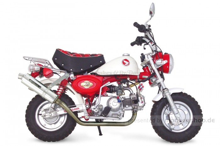 Takegawa Basic Edelstahl / Aluminium Auspuffanlage silber f. Monkey