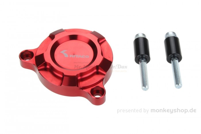 Kitaco E-Starter Deckel Aluminium CNC rot eloxiert f. Monkey 125