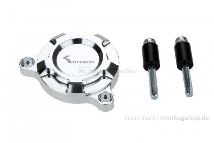 Kitaco E-Starter Deckel Aluminium CNC silber eloxiert f. MSX + Monkey 125
