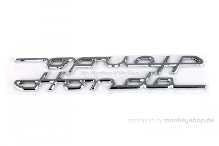 Rahmen Aufkleber Emblem Honda Schriftzug chrom Satz Paar