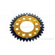 Kettenrad Alu/Stahl 35T hinten gold schwarz f. MSX + Monkey 125