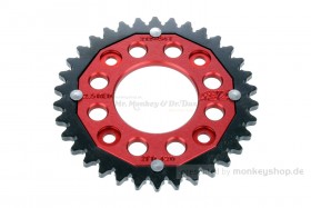 Kettenrad Alu/Stahl 34T hinten rot schwarz f. MSX + Monkey 125