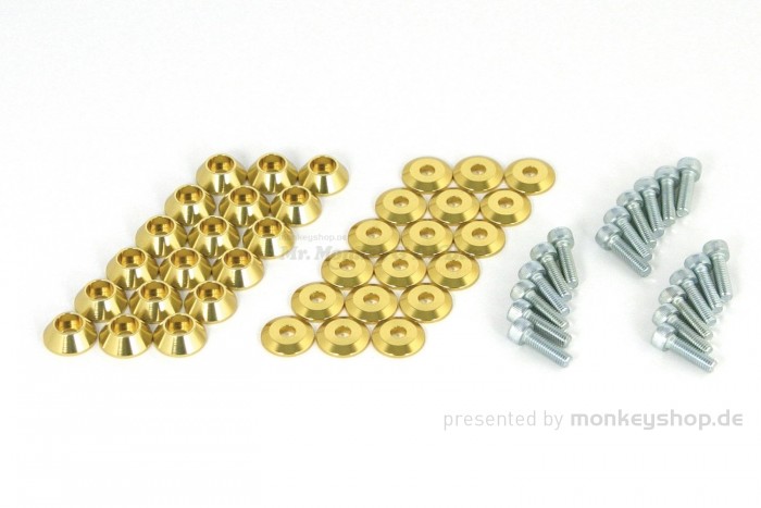 Takegawa Schraubensatz f. Felgen Alu gold eloxiert