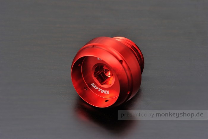 Daytona BULLET Öl Einfüll Deckel M20 x P2.5 Aluminium rot eloxiert