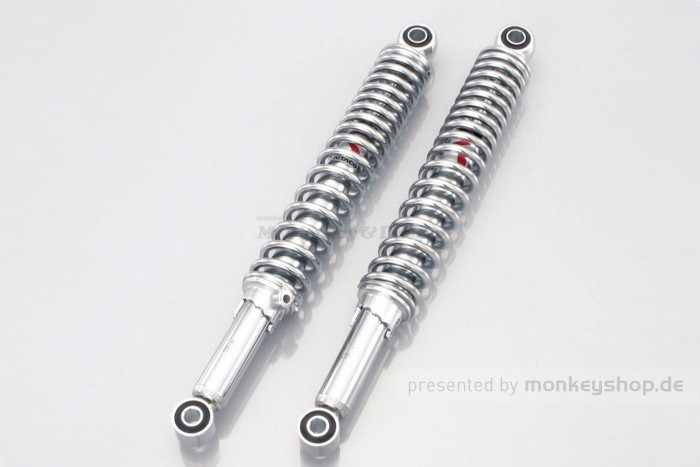 Kitaco Stoßdämpfer Paar 350 mm Chrom f. Dax Chaly