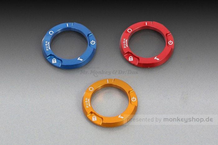 Kitaco Zündschlossring CNC Alu gold eloxiert f. Monkey 125