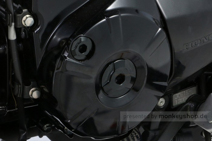 Kitaco Aluminium CNC Zündungsdeckel Schrauben Set schwarz eloxiert f. Super Cub + Monkey 125