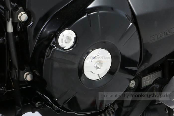 Kitaco Aluminium CNC Zündungsdeckel Schrauben Set silber eloxiert f. Super Cub + Monkey 125