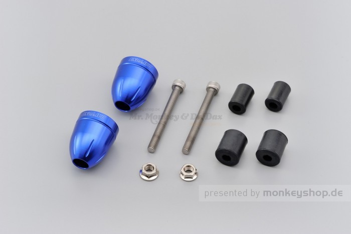 Daytona BULLET Lenkerenden Set Aluminium blau eloxiert 14 - 19 mm