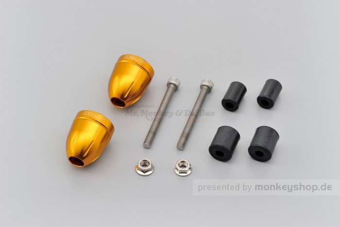 Daytona BULLET Lenkerenden Set Aluminium gold eloxiert 14 - 19 mm