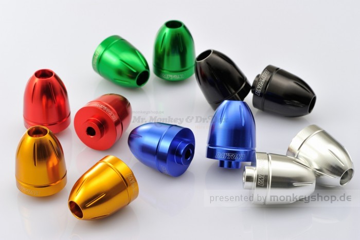 Daytona BULLET Lenkerenden Set Aluminium schwarz eloxiert 14 - 19 mm