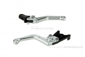 Kupplungs- & Bremshebel Set Aluminium CNC silber f. Monkey 125 + MSX