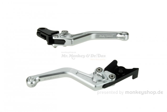 Kupplungs- & Bremshebel Set Aluminium CNC silber f. Monkey 125 + MSX
