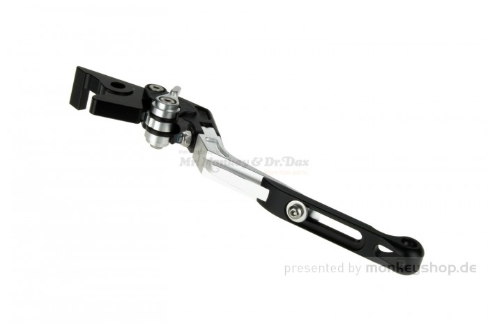 Kupplungs- & Bremshebel Set Aluminium CNC einstellbar silber f. Monkey 125 + MSX