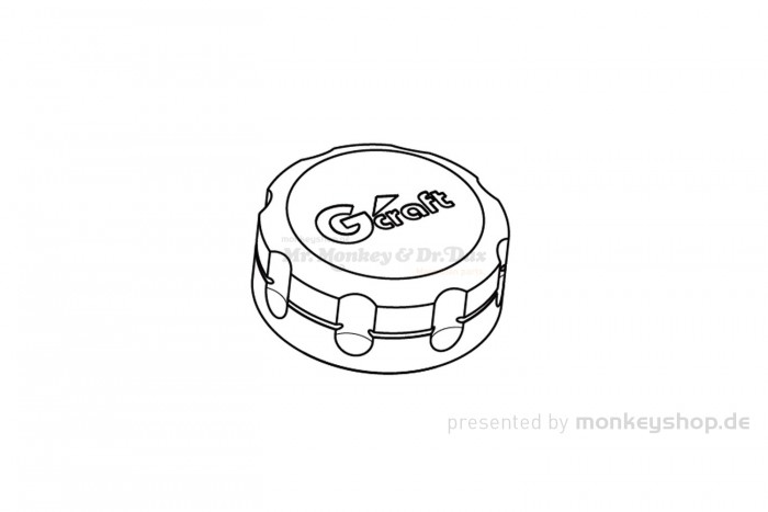 G-Craft Deckel Behälter Bremsflüssigkeit Aluminium f. Monkey 125
