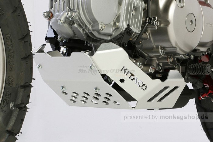 Kitaco Unterfahrschutz Aluminium silber eloxiert f. Monkey 125