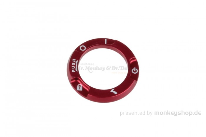 Kitaco Zündschlossring CNC Alu rot eloxiert f. Monkey 125