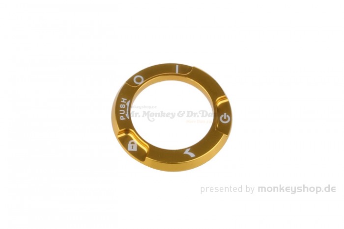 Kitaco Zündschlossring CNC Alu gold eloxiert f. Monkey 125