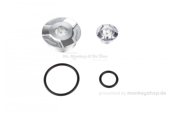 Kitaco Aluminium CNC Zündungsdeckel Schrauben Set silber eloxiert f. Super Cub + Monkey 125