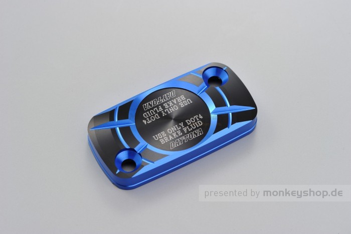 Daytona Deckel Bremspumpe 2-farbig eloxiert blau schwarz f. HONDA (H)