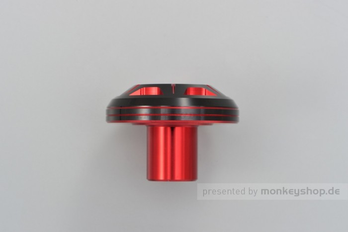 Daytona CRYSTAL Lenkerenden Set Aluminium rot schwarz 2-farbig eloxiert 14 - 19 mm