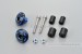 Daytona CRYSTAL Lenkerenden Set Aluminium blau schwarz 2-farbig eloxiert 14 - 19 mm